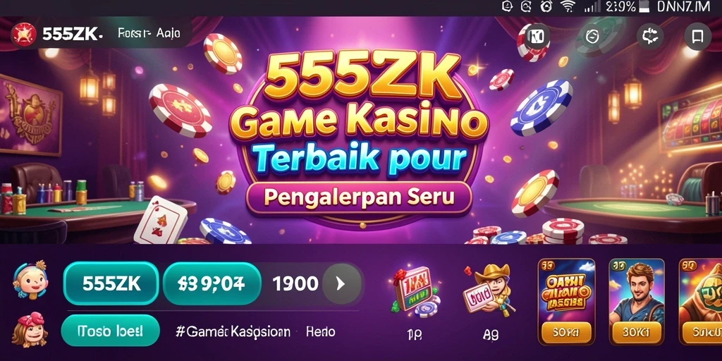 Tampilan menarik dari gameplay Kasino di 555ZK.