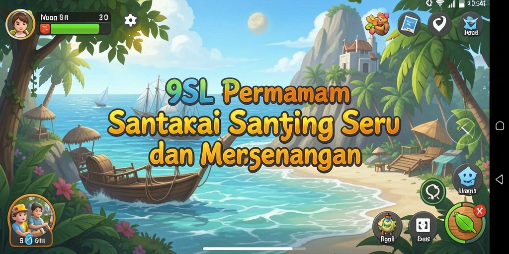 Screenshot menunjukkan gameplay seru dan penuh warna dari 9SL.