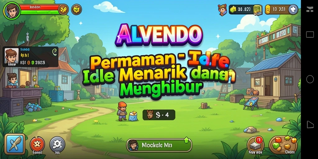 Tampilan screenshot game ALVENDO yang menampilkan gameplay Idle yang menarik.