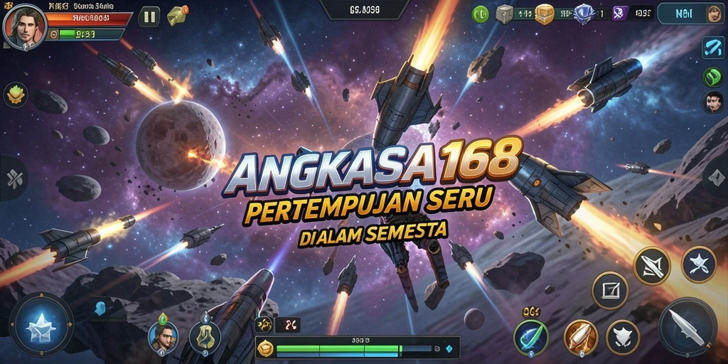 Screenshot gameplay menampilkan aksi seru Battle Royale di ANGKASA168.