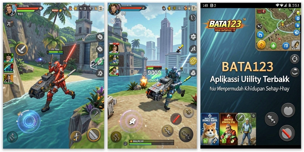 Screenshot utama BATA123 menunjukkan antarmuka pengguna yang sederhana dan efisien.
