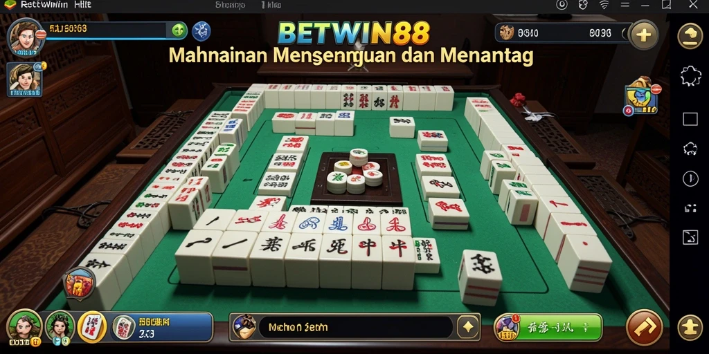 Tampilan menarik dari gameplay BETWIN88 permainan Mahjong.