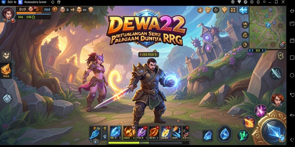 Tampilan gameplay seru dalam DEWA22 yang menampilkan pertarungan epik.