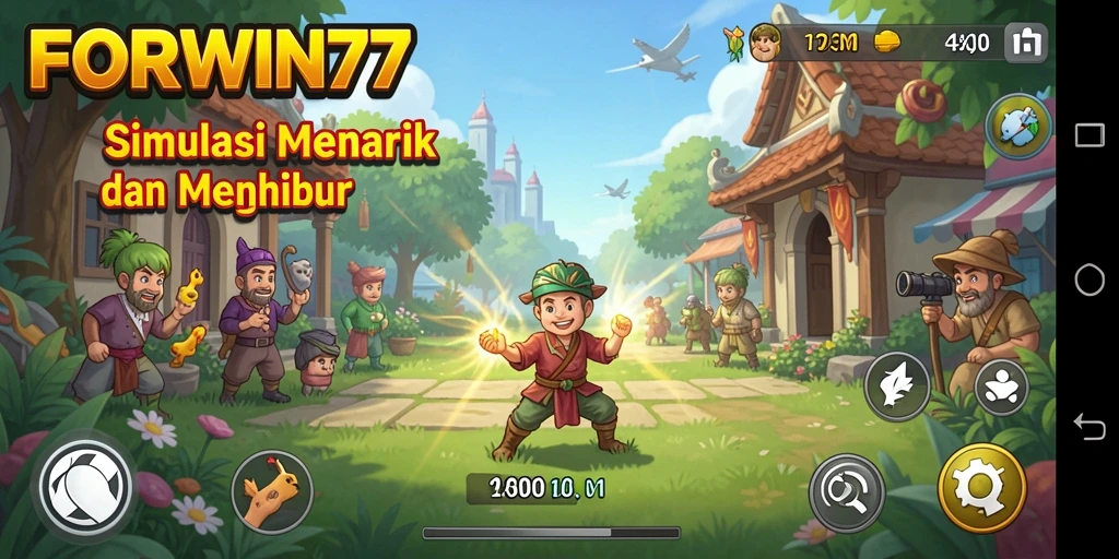 Tampilan menarik dari gameplay simulation FORWIN77 yang menantang.