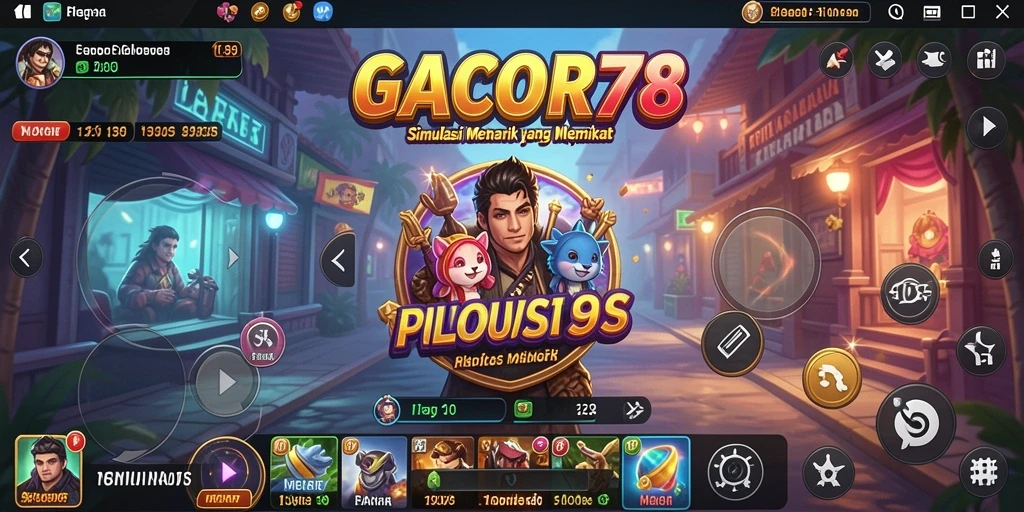 Screenshot GACOR78 menampilkan gameplay simulasi yang dinamis.