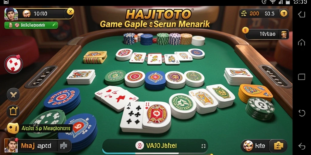 Screenshot gameplay menarik HAJITOTO dengan suasana Gaple.