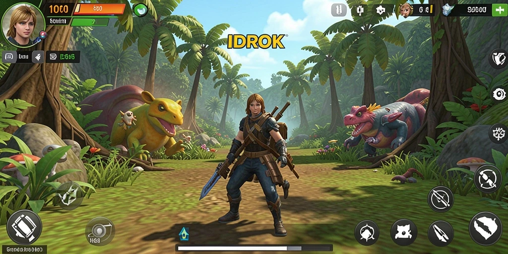 Gameplay menarik di dalam aplikasi IDROK dengan berbagai pilihan aktivitas.