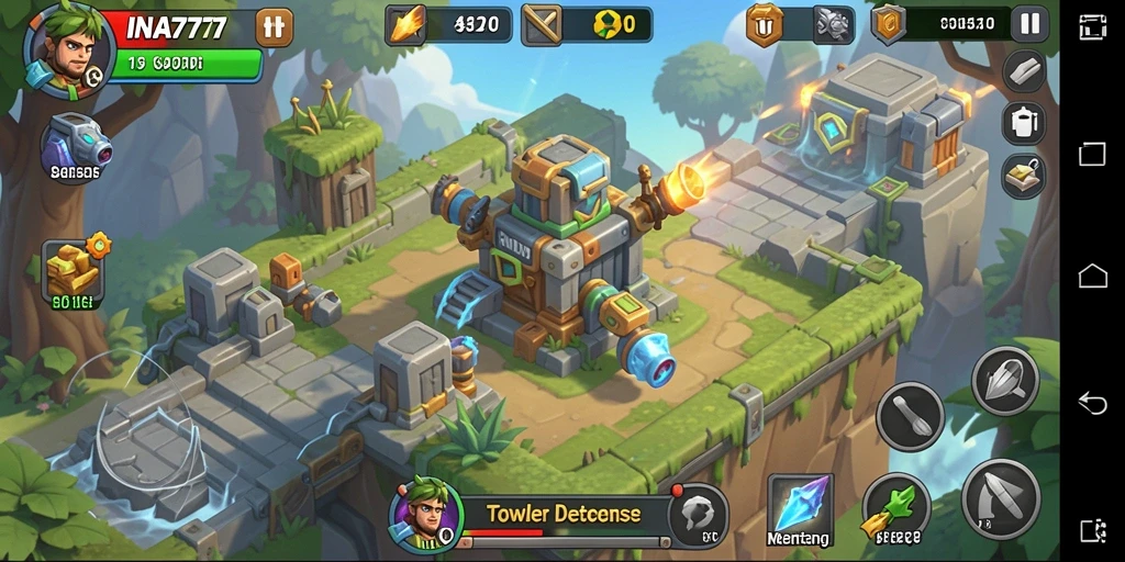 Tangkapan layar menampilkan aksi mendebarkan dalam gameplay Tower Defense.