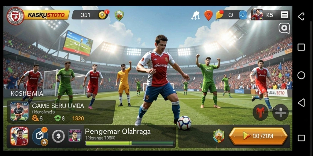 Tangkapan layar gameplay KASKUSTOTO yang menunjukkan aksi seru dalam olahraga.