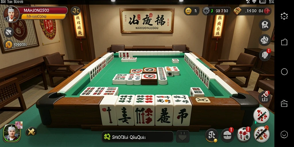 Screenshot gameplay QiuQiu yang menarik dari MAHJONG500.