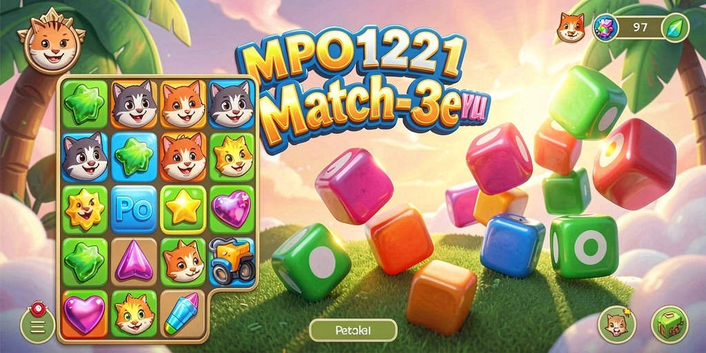 Tampilan gameplay MPO1221 yang menantang dan penuh warna.