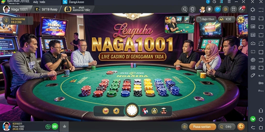 Tampilan gameplay Live Casino di NAGA1001 yang mengesankan dan interaktif.