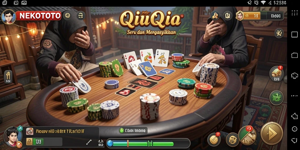 Screenshot gameplay NEKOTOTO penuh aksi QiuQiu.