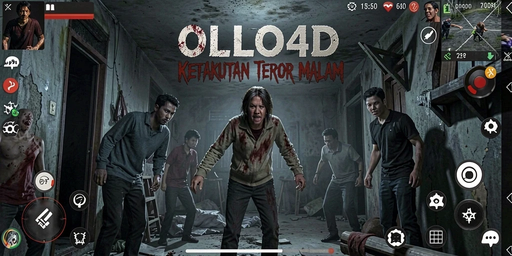 Tampilan menakutkan dari gameplay OLLO4D di dunia Horror.