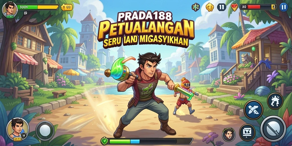 Tangkapan layar dari gameplay menarik PRADA188 dalam mode Arcade.