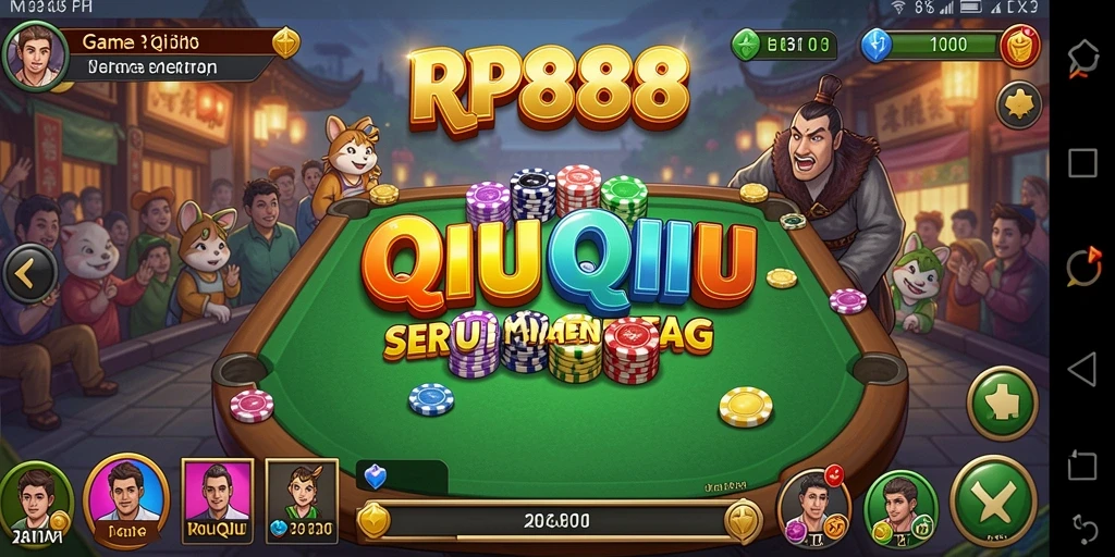 Screenshot menunjukkan gameplay QiuQiu yang mengasyikkan.
