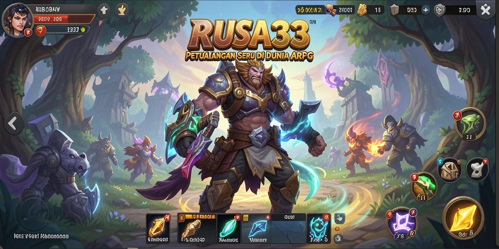 Tampilan gameplay ARPG yang menegangkan dan mendebarkan di RUSA33.