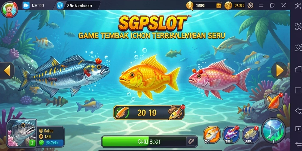 Tangkapan layar SGPSLOT menampilkan aksi seru dalam gameplay Tembak Ikan.