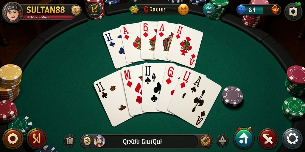 Screenshot gameplay QiuQiu yang seru dan kompetitif.