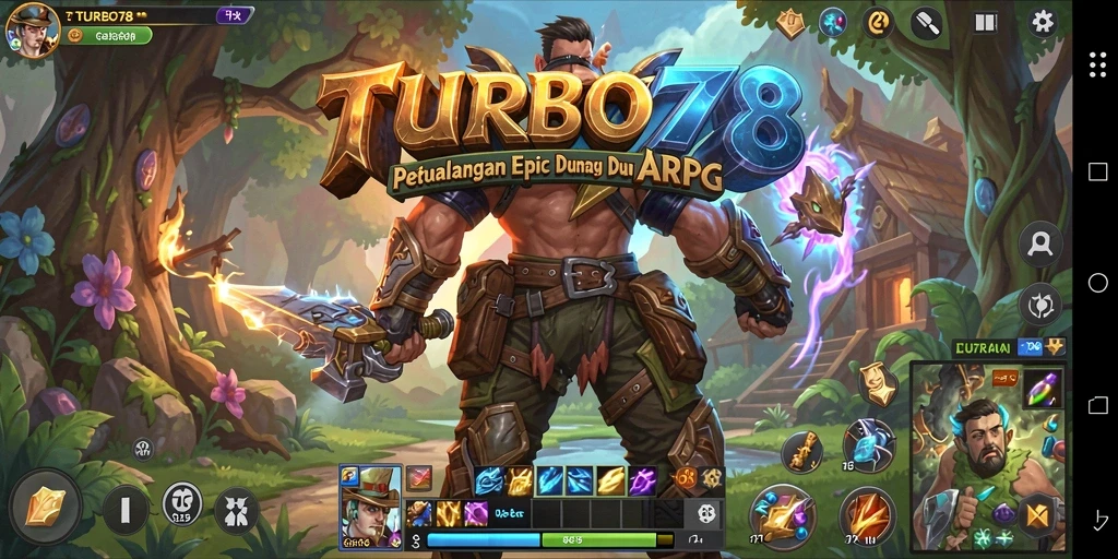 Tampilan gameplay TURBO78 yang epik dan menakjubkan.