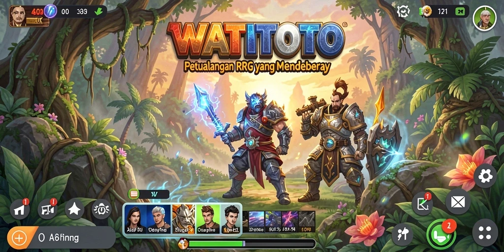 Tampilan gameplay menakjubkan di WATITOTO dengan aksi RPG yang seru.